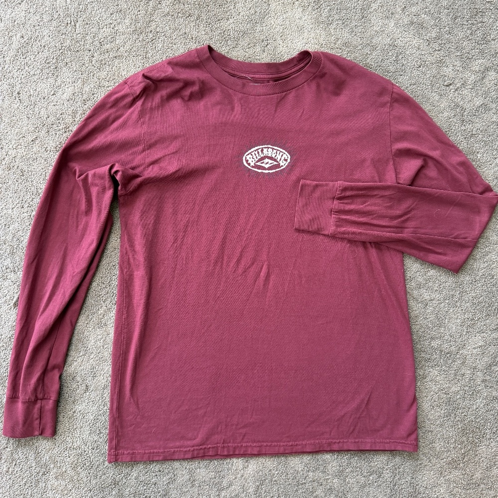 Billabong Men's Long Sleeve Crewneck Shirt - Maroon